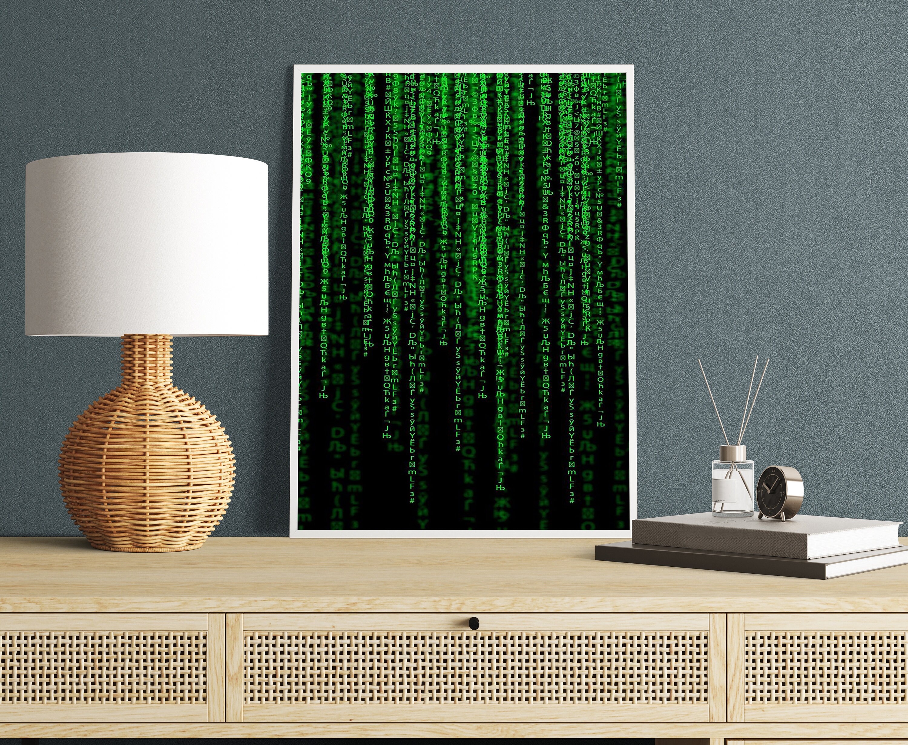 Matrix Code Canvas Poster, Binary Code Wall Art, Film Decor - Etsy