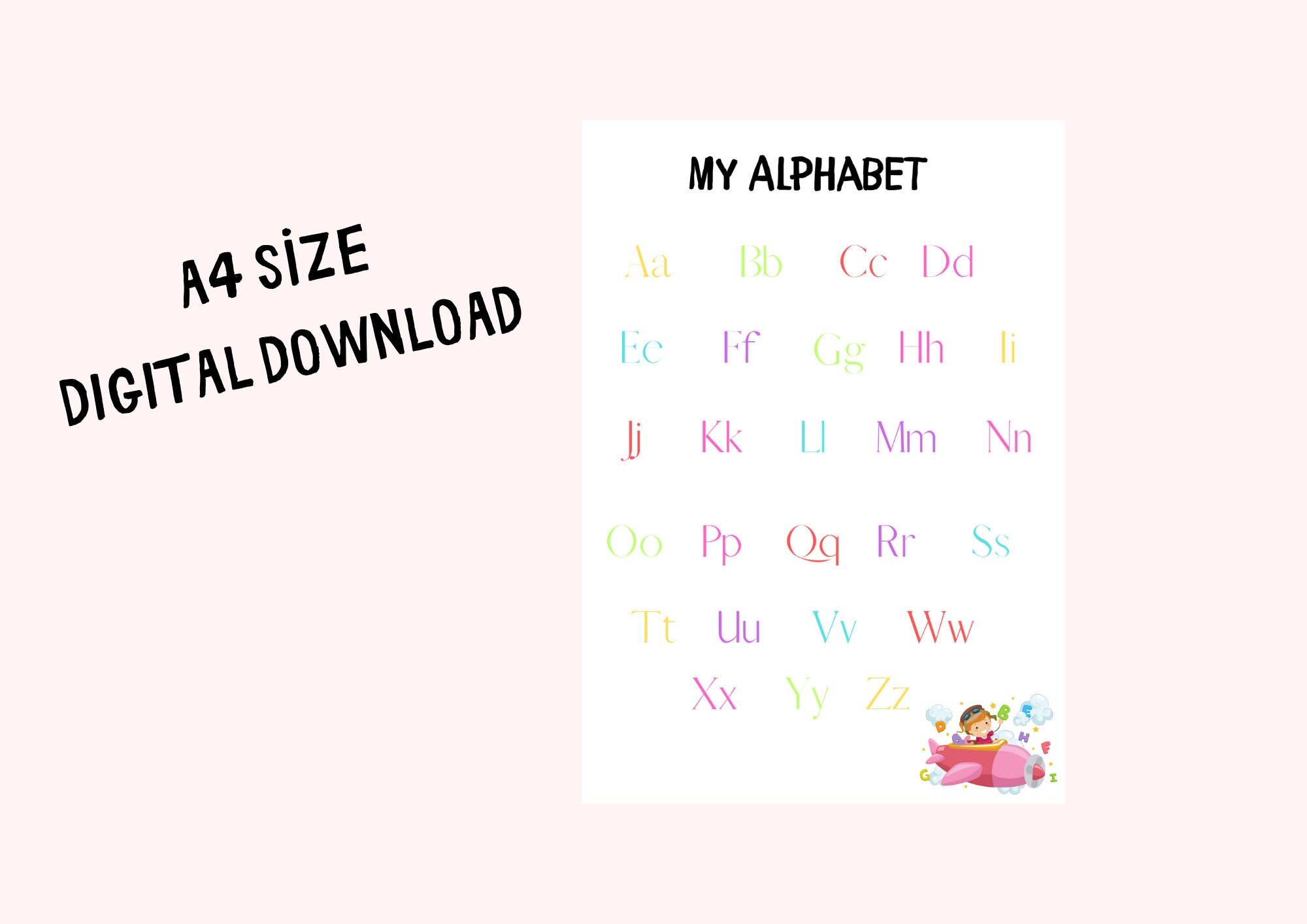 Printable Alphabet ABC Table Learn Abcs Education Table Etsy