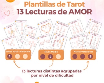 13 Lecturas de Amor de Tarot- Plantillas de las lecturas