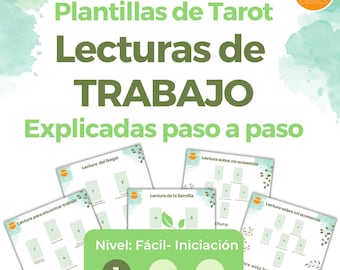 Lecturas de Trabajo de Tarot- Nivel 1 – Plantillas de 5 lecturas distintas, explicadas paso a paso