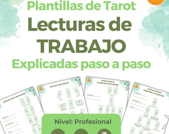 Lecturas de Trabajo de Tarot- Nivel 3 – Plantillas de 4 lecturas distintas, explicadas paso a paso