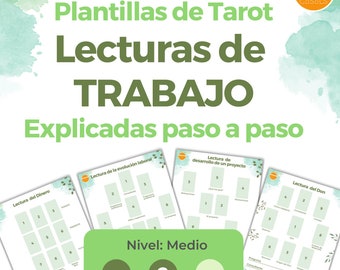 Lecturas de Trabajo de Tarot- Nivel 2 – Plantillas de 4 lecturas distintas, explicadas paso a paso