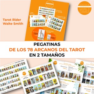 Aufkleber 78 Arcana des Tarot Rider Waite Tarot, in 2 verschiedenen Größen, zum Ausdrucken. Sofortiger Download als PDF-Datei