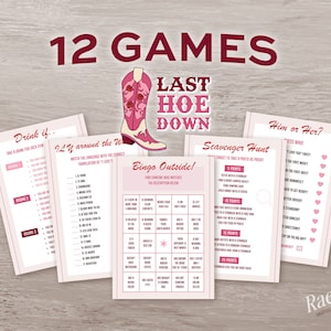 Bachelorette Party Games Nashville Bundle | Last Hoe Down, Last Rodeo, Let&#39;s Get Nashty, Modern Western, Country, Cowgirl