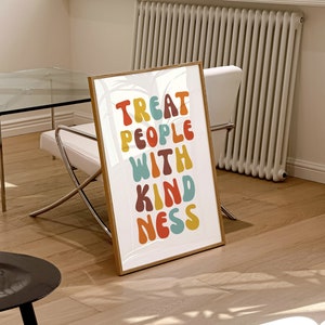 Treat People With Kindness Print | 2 Colours | Music (Harry Styles Print, Harry Styles Lyrics, Nursery, Children, HSLOT, Kids Room, Fun)