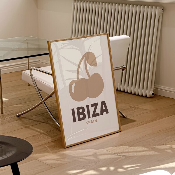 Ibiza Neutral Print | Travel (Travel Prints, Ibiza Print, Ibiza Art, Ibiza Prints, Spain, Ibiza Wall Art, Pacha Ibiza, Amnesia, Boho, Beige)