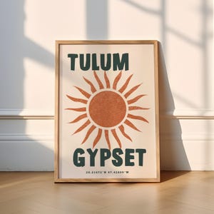 Tulum Gypset Print | 3 Colours | Travel (Travel Prints, Travel Print, Travel, Mexico, Tulum Print, Tulum Poster, Mexico Print, Funky, Boho)