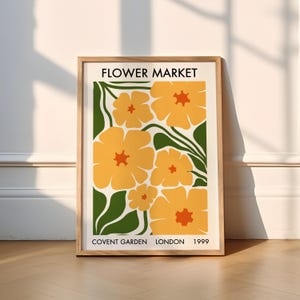 London Covent Garden Flower Market Print | Flower Markets (Floral, Botanical, Vintage, Abstract, Bedroom, Matisse, Funky, Art Deco, Retro)