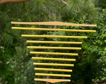 Whispers of Wind Captivating Moments with Gold Color Solfeggio 9-Bar Swinging Chimes