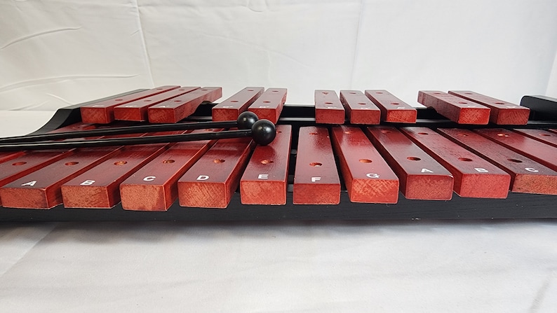 Portable Professional Rose Wood 25 Key Xylophone Alto Wood Adult, Diatonic & Semitone Scales With Secure Case image 5