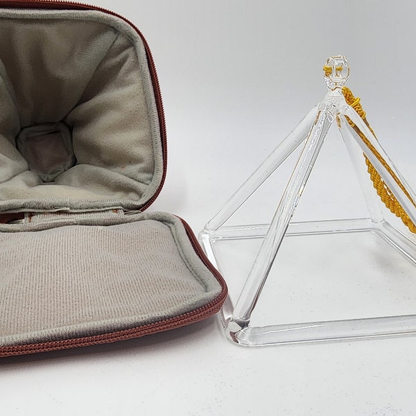 Crystal Singing Pyramid with Secured Padded Case - Beautiful Sound Vibrations for Meditation and Relaxation