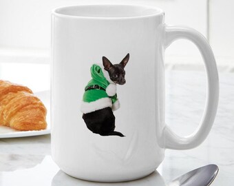 CafePress Santa Chihuahua Large Mug Ceramic Coffee Mug, Tea Cup 15 oz