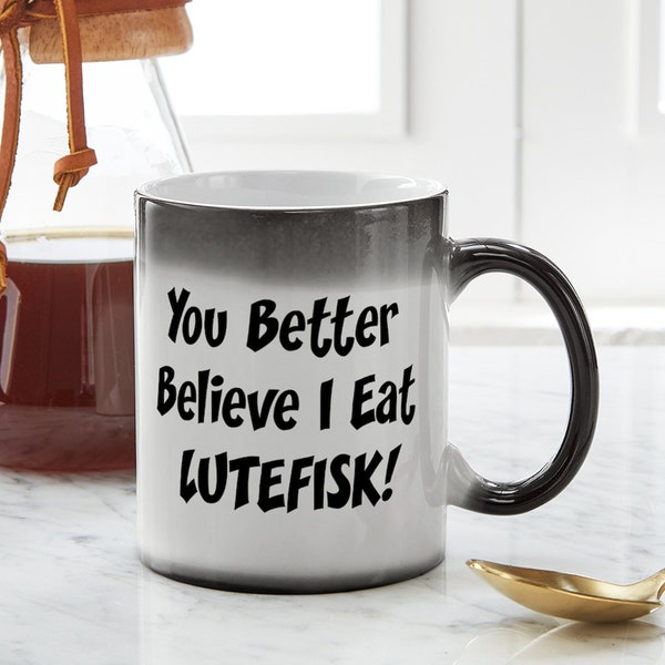 CafePress Eat Lutefisk Magic Mug, Color Changing 11 oz Ceramic Mug