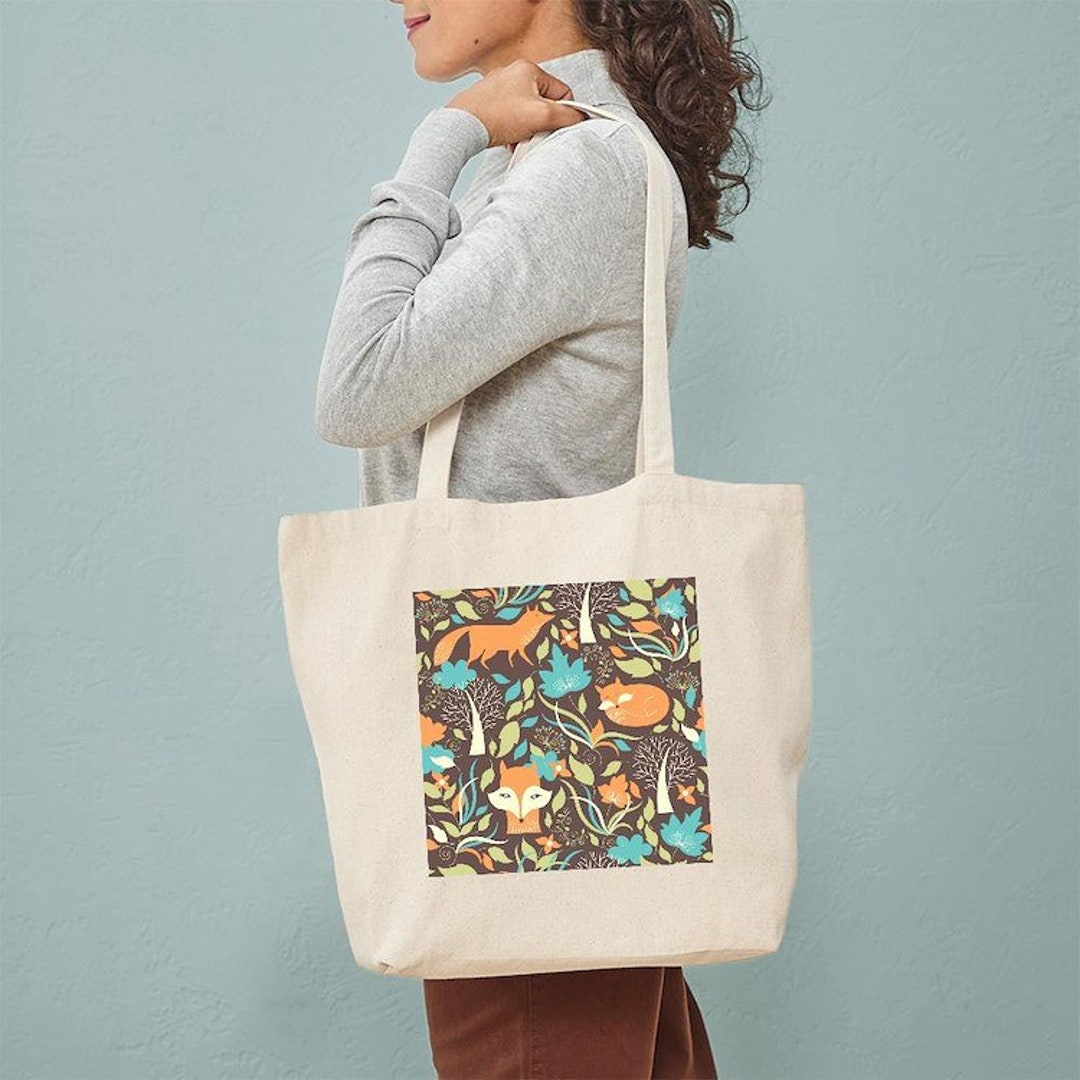 "OH For Fox SAKES" Tote Bag - Natural Canvas Reusable Shopping Bag | CafePress Funny Tote - View #6