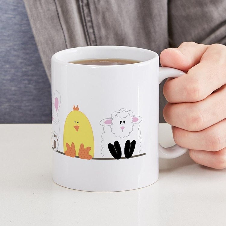 Discover Easter Animal Border Mugs Ceramic Coffee Mug