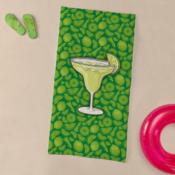 CafePress Margarita Cocktail Plush Beach Towel - For Beach, Pool and Summer Fun