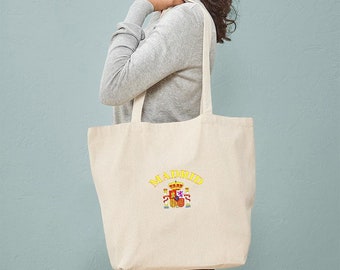 CafePress Madrid, Spain Tote Bag Natural Canvas Tote Bag, Reusable Shopping Bag