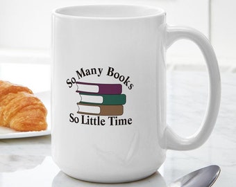 CafePress So Many Books Mugs Ceramic Coffee Mug, Tea Cup 15 oz