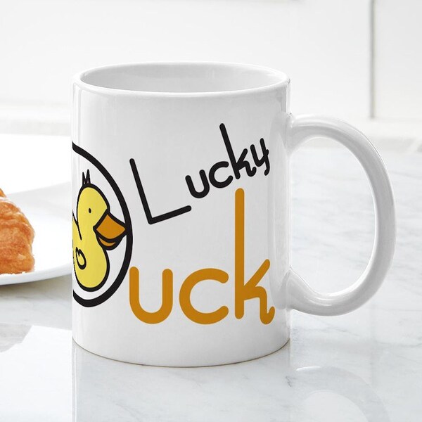 CafePress Lucky Duck Mugs Ceramic Coffee Mug, Tea Cup 11 oz