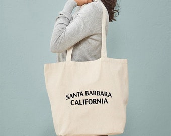 CafePress Santa Barbara California Tote Bag Natural Canvas Tote Bag, Reusable Shopping Bag