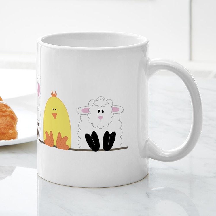 Discover Easter Animal Border Mugs Ceramic Coffee Mug