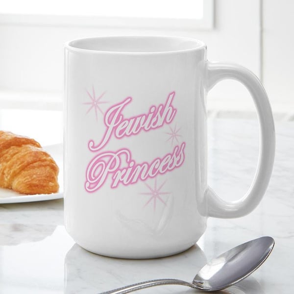CafePress Jewish Princess Pink Large Mug Ceramic Coffee Mug, Tea Cup 15 oz