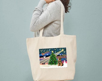 CafePress Xmas Magic/Border T Tote Bag Natural Canvas Tote Bag, Reusable Shopping Bag