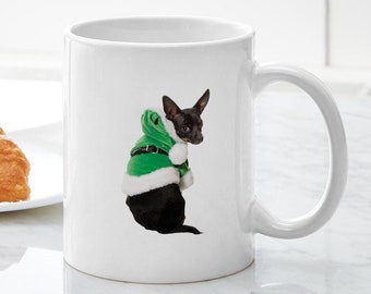 CafePress Santa Chihuahua Mug Ceramic Coffee Mug, Tea Cup 11 oz