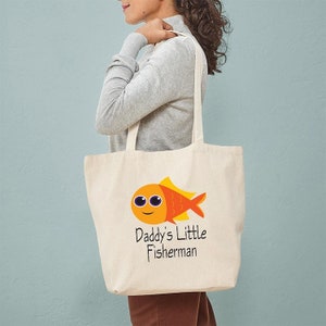 Fishing Man Tote Bag by Liz Zahara - Pixels