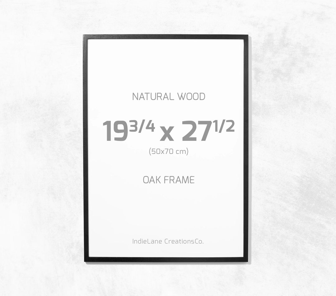 Black Oak Wood Frame 19.75x27.5 in 50x70 Cm Natural Oak Etsy