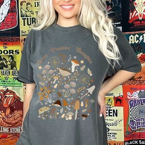 Oversized Aesthetic Mushroom Shirt, Magic Mushroom Shirt, Botanical Shirt, Cottagecore Shirt, Nature Lover Mushroom , Vintage Illustration,