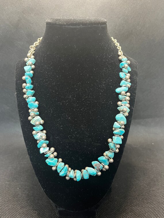 Seraglio Turquoise and Silver-Tone Adjustable Neck