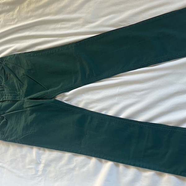 Empyre Skeletor Skinny Jeans in Emerald Green (Turquoise), Sz 32