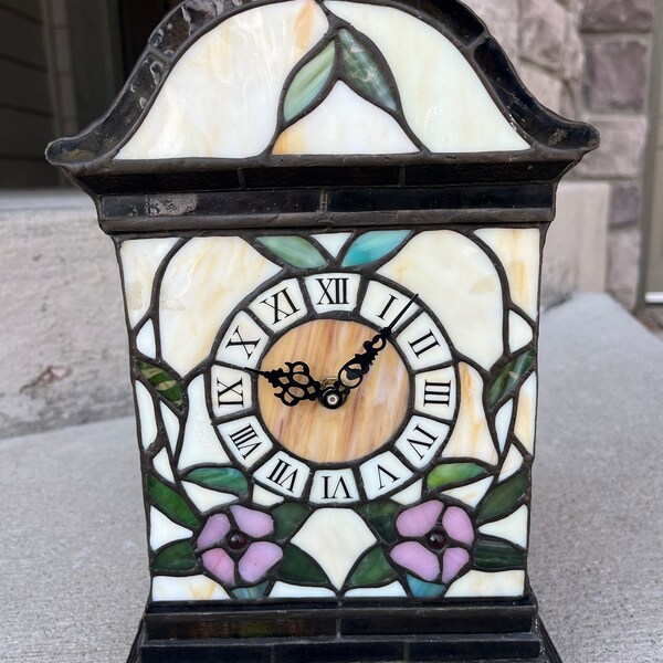 Stained Glass Clock Etsy