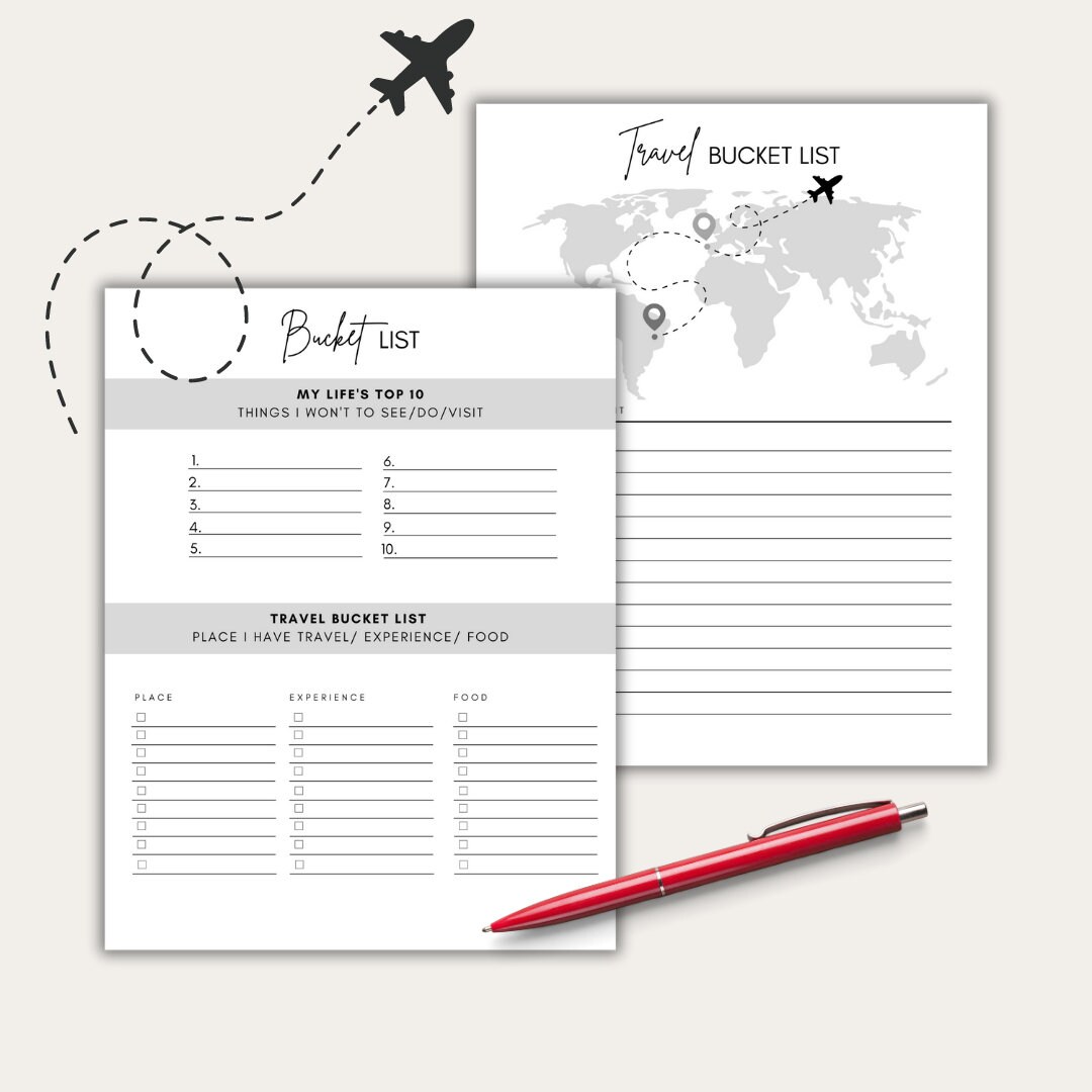 Printable Travel Planner for Memorable Journeys Travel Planner Template