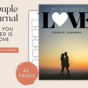 Couples Planner, Printable Couple Journal, Relationship journal, Date Planner, Date Night idea, Things to do, love quotes - Christmas Gift