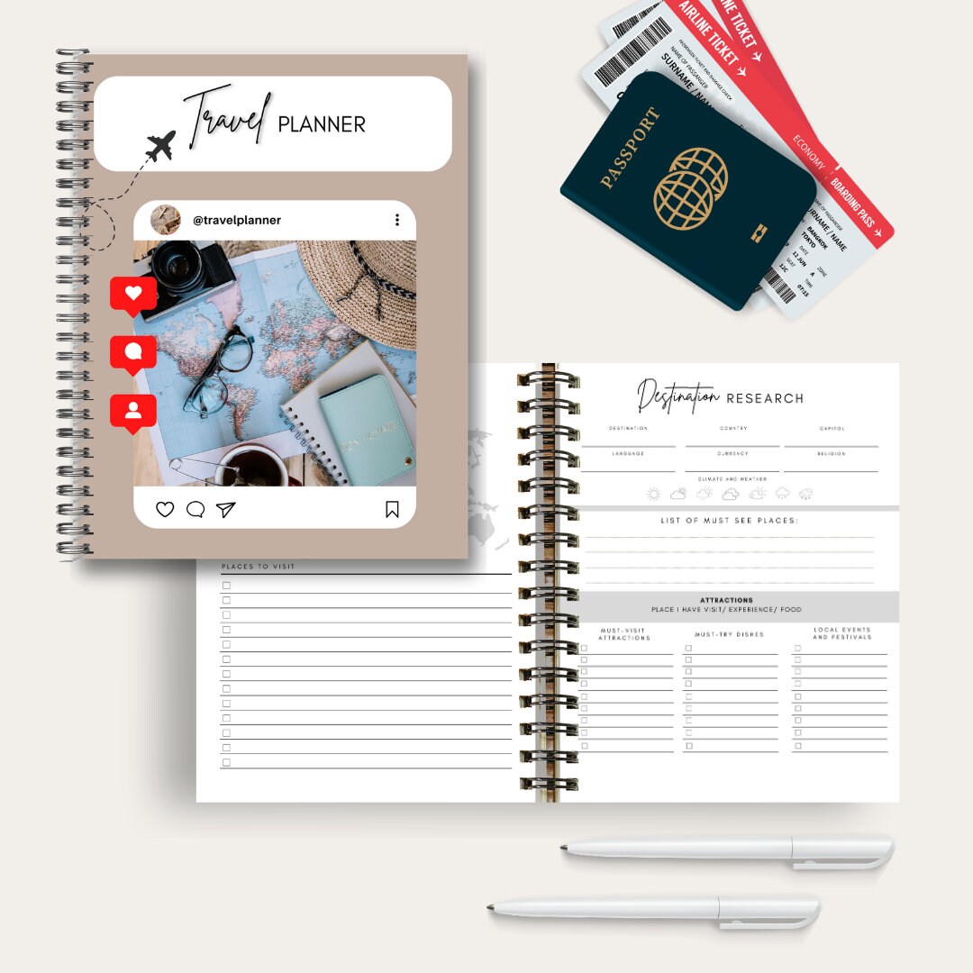 Printable Travel Planner for Memorable Journeys Travel Planner Template