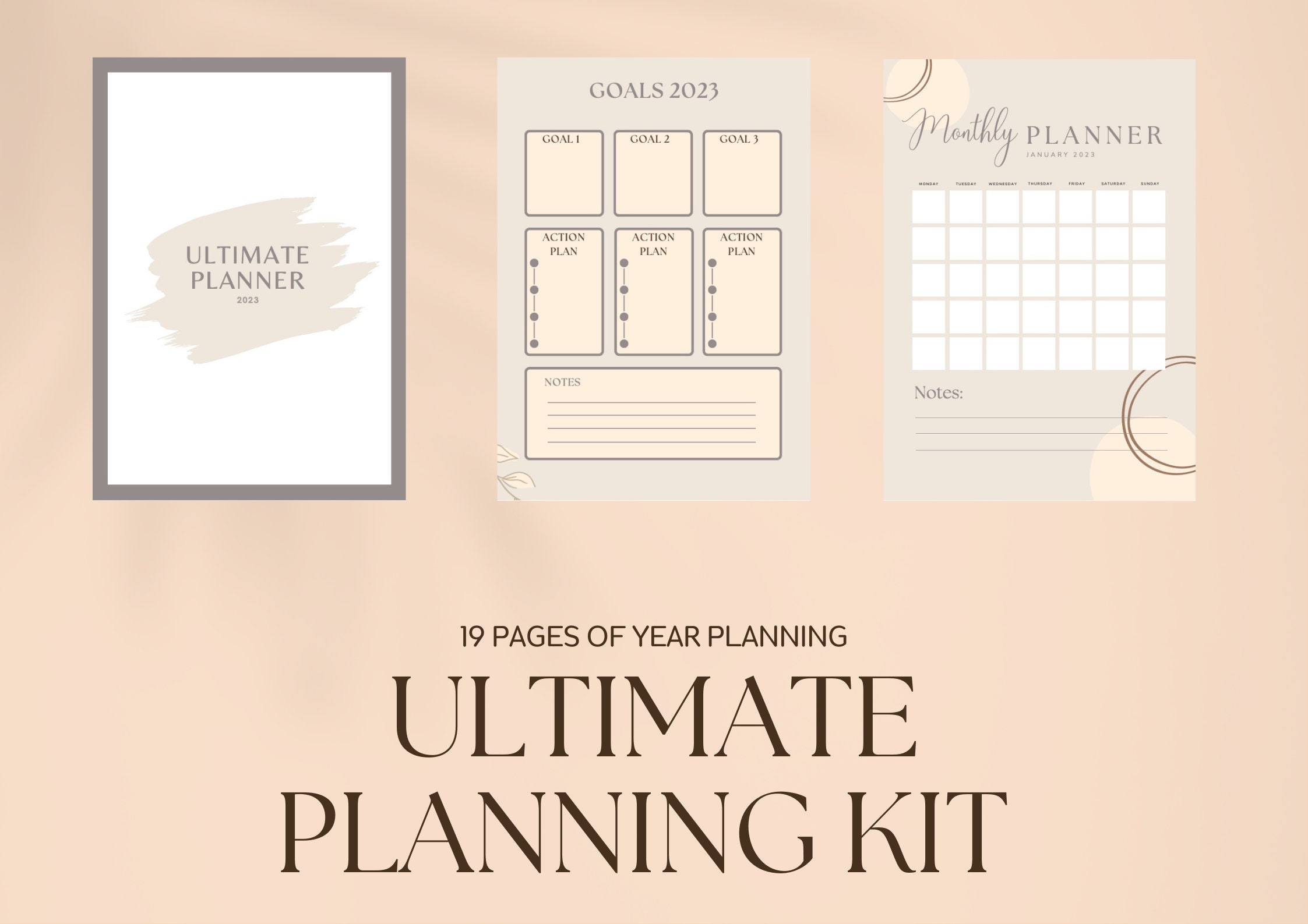 ULTIMATE 2023 PLANNER BUNDLE - Printable Digital Planner Including ...