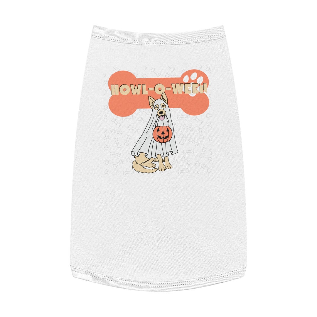 Howloween Halloween Ghost Dog Costume Pet Tank Top Etsy