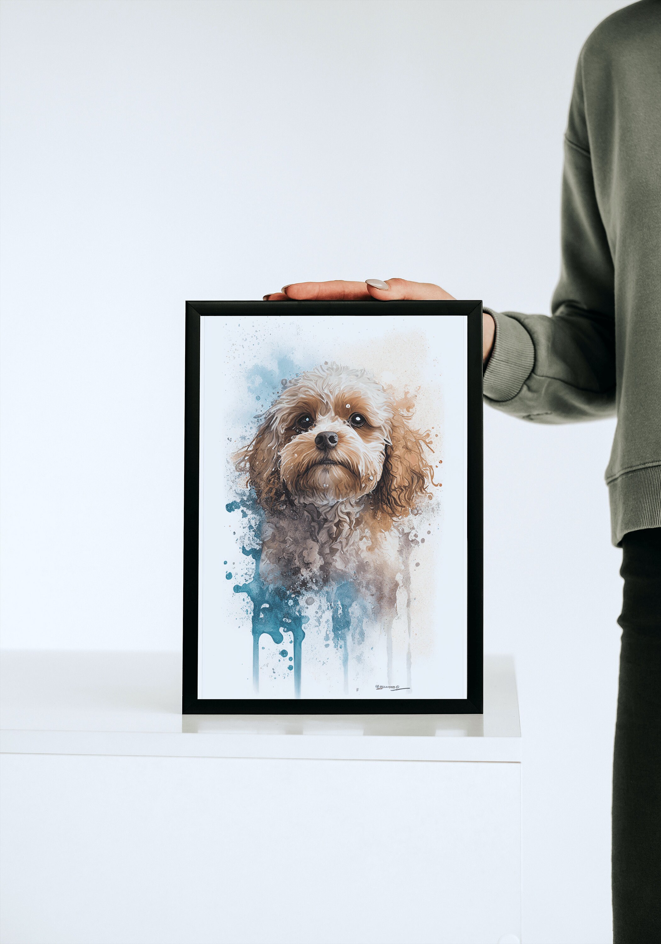 Cavapoo Watercolour Print - Etsy
