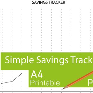 Simple Savings Tracker A4 Printable