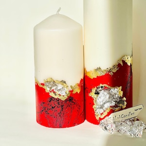 Concrete candles set of two
