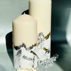 Concrete candles set of two