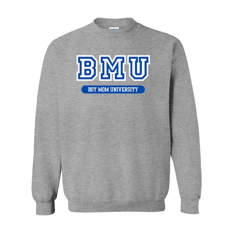 Boy Mom University Sweatshirt Boy Mom Crew Neck Boy Mom Shirts Etsy