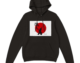 Bandiera giapponese premium e felpa con cappuccio Samurai Ronin Kanji - Unisex
