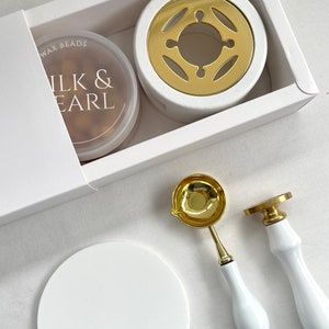 Wax seal Starter Set | for melting sealing wax beads | for making wax seals