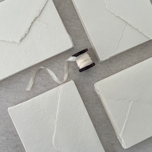 Confezione da 10 buste fatte a mano in colore avorio/crema - in 5 misure