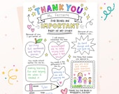 Teacher Appreciation Coloring Page Printable | End of Year Teacher Gift from Student | Classroom Activity PDF