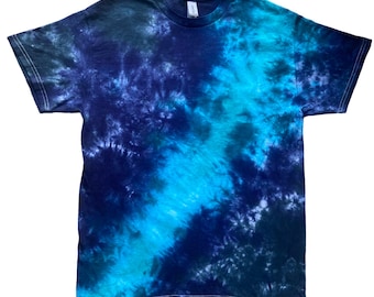 Blue Space Nebula Tie Dye T-Shirt, Adult, Youth, Unisex, XS, S, M, L, XL, 2XL, 3XL, 4XL, 5XL, Dyed in the UK, Gift