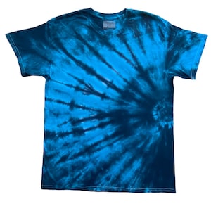 Blue Star Tie Dye T-Shirt, Adult, Youth, XS, S, M, L, XL, 2XL, 3XL, 4XL, 5XL, Dyed in the UK, Gift